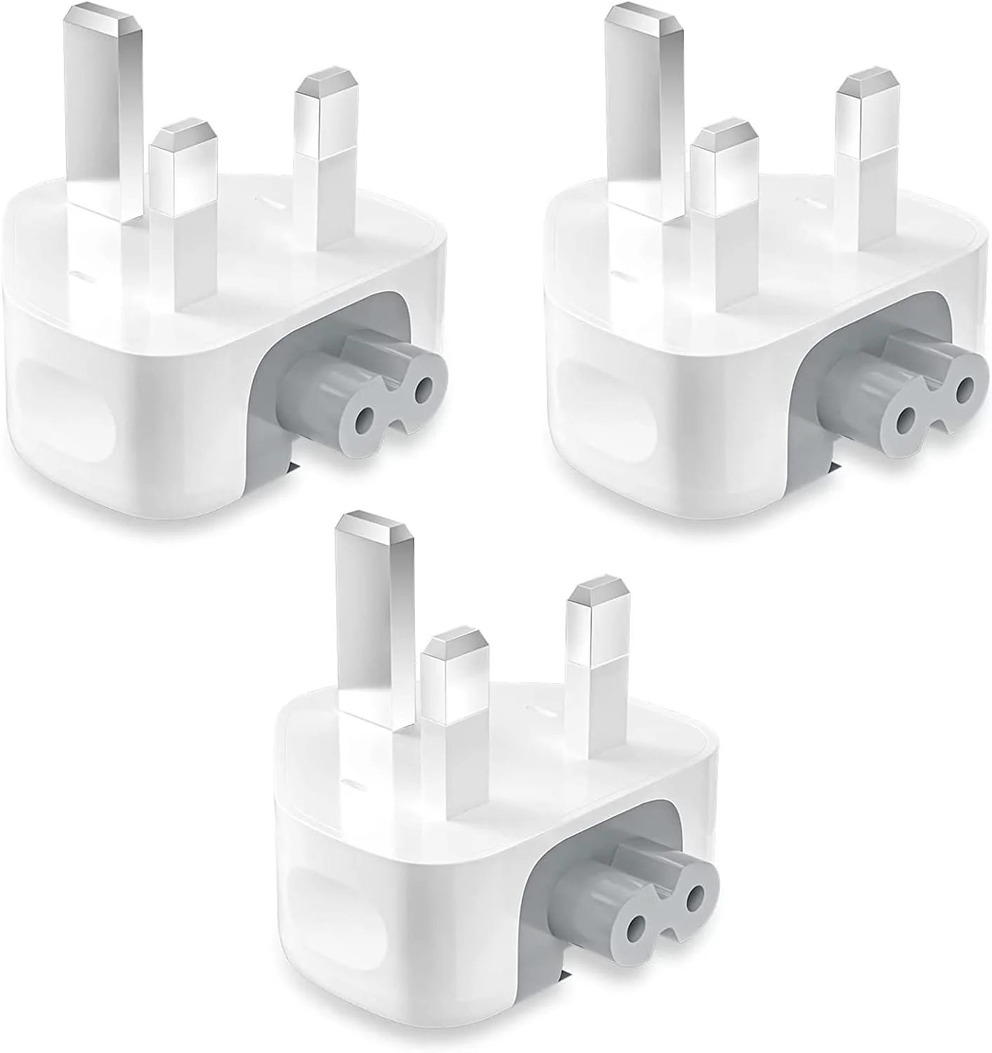 eTECH UK Plug Duck-Head Power Adapter With FUSE/UK/AC Adapter For All MacBooks USB-C Power Adapters, Replacement UK 3 Pin AC Power Adapter, For MacBook Pro/Air/Mac/i-Book/i-Phone/i-Pod, (3 Pack) eTECH UK Plug Duck-Head Power Adapter With FUSE/UK/AC Adapter For All MacBooks USB-C Power Adapters, Replacement UK 3 Pin AC Power Adapter, For MacBook Pro/Air/Mac/i-Book/i-Phone/i-Pod, (3 Pack)