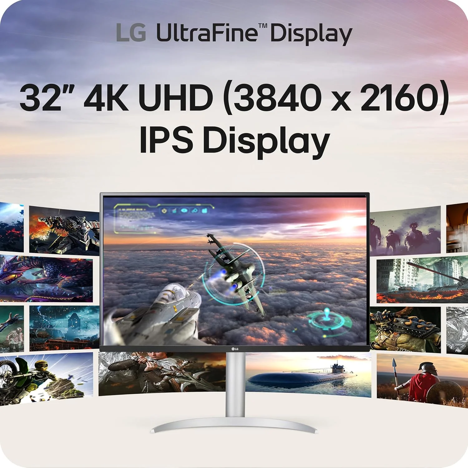 LG 32UP83AK-W 32-inch Ultrafine 4K UHD (3840 x 2160) IPS Computer Monitor, 60Hz, HDR10, Built-in Speaker, Reader Mode, HDMI, DisplayPort, USB Type-C 60W PD, Tilt/Height/Pivot Adjustable Stand, White LG 32UP83AK-W 32-inch Ultrafine 4K UHD (3840 x 2160) IPS Computer Monitor, 60Hz, HDR10, Built-in Speaker, Reader Mode, HDMI, DisplayPort, USB Type-C 60W PD, Tilt/Height/Pivot Adjustable Stand, White