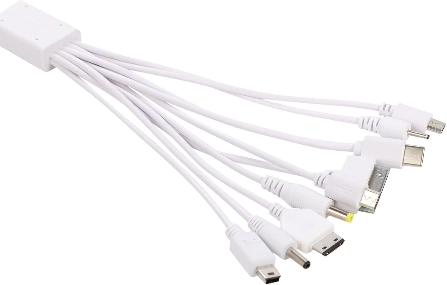 10 in 1 Universal Multifunction Cable Fit USB Charger Cell Mobile Phone MP4 Zaf White