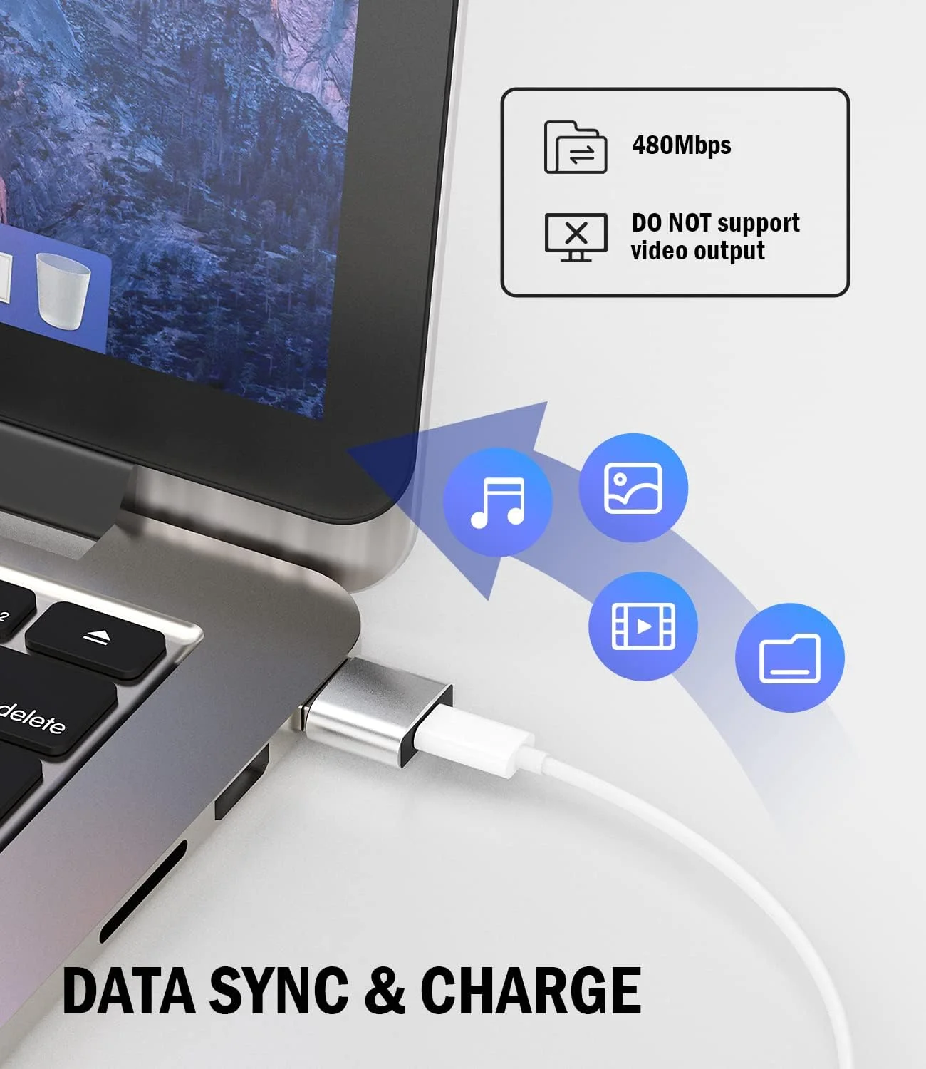 USB C to USB Adapter(3Pack) Type-C Female to USB-A Male Power Charger Connector Thunderbolt 3 4 Charging Cable Converter Block Portable for Apple iPhone 14 13 12 11 Pro Max IPad Samsung Galaxy Google