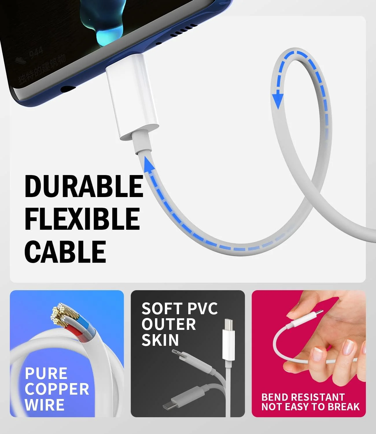 USB C to USB Adapter(3Pack) Type-C Female to USB-A Male Power Charger Connector Thunderbolt 3 4 Charging Cable Converter Block Portable for Apple iPhone 14 13 12 11 Pro Max IPad Samsung Galaxy Google