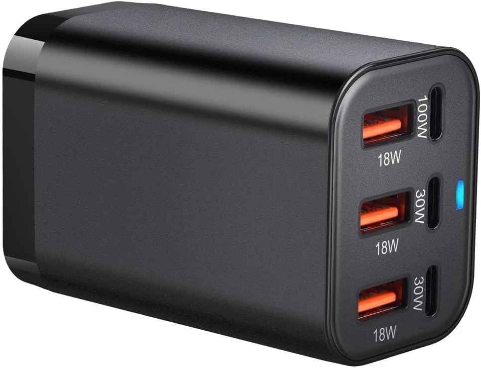 200W 6-Port Fast USB C & USB A Charging Station with 3 USB-C 3 USB-A, Portable Desktop Multiport USB Charging Block Wall Hub for iPhone 16 15 14 13 12 iPad Pro MacBook Galaxy Pixel Switch