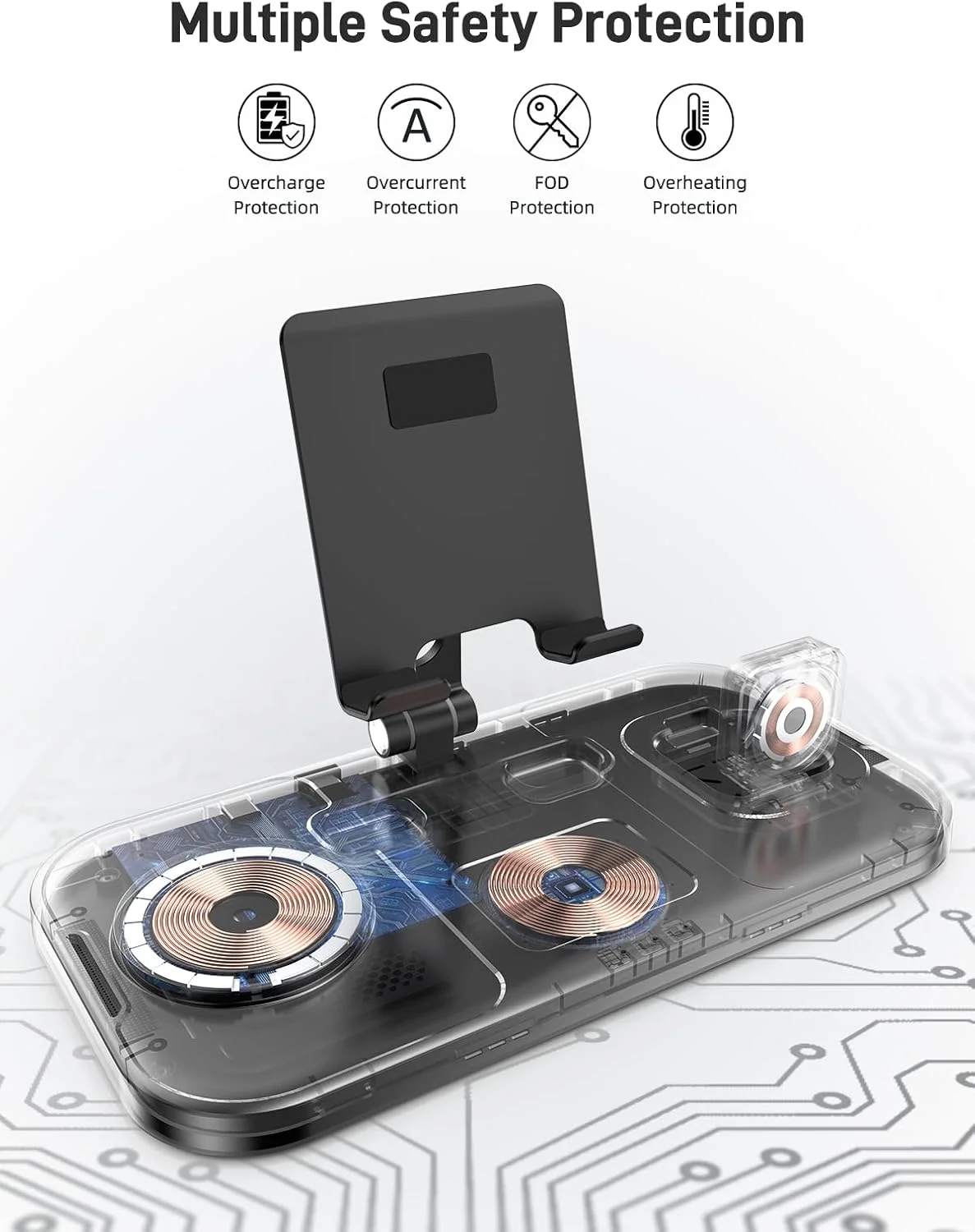 Charging Station for Apple Multiple Devices, Wireless Charger for iPhone 16 15 14 Pro Max, Wired Charger for iPad Charging Station, Charger Stand for iwatch 9/8, Multi Charger Station for AirPod Pro 3