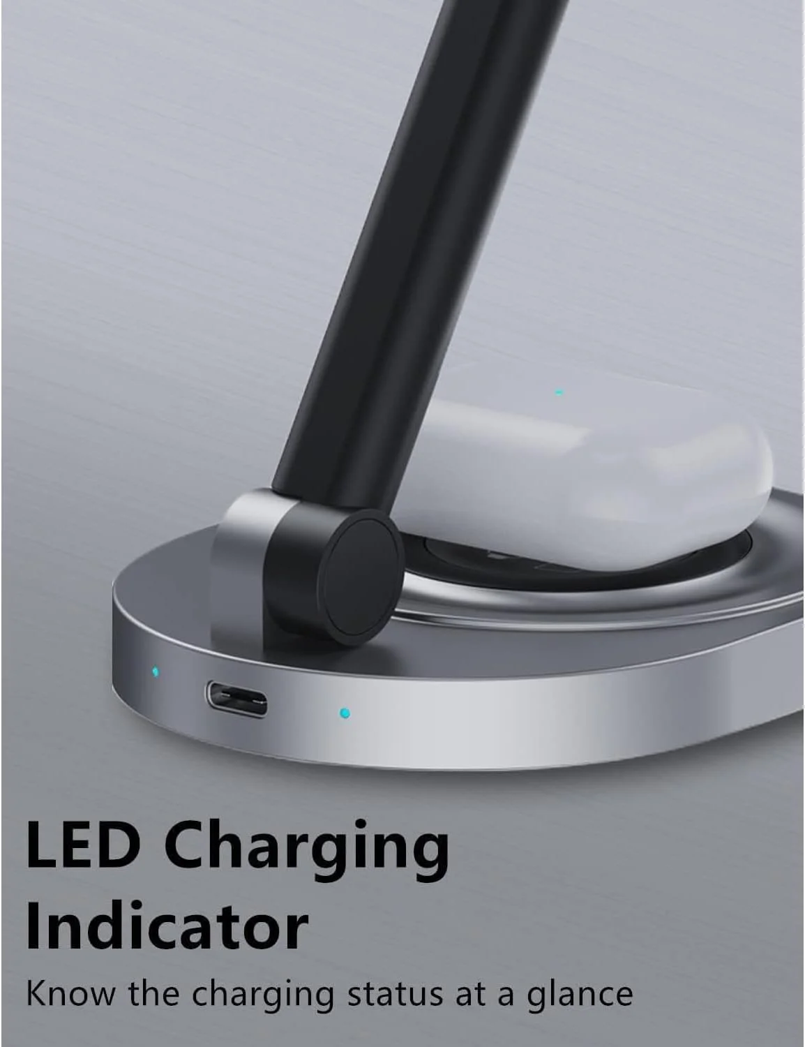 Bolivia's Magnetic Phone Charger, Magnetic Wireless Charger Stand for Mag-Safe Charger, Magnetic Wireless Charger, 15W Fast Charging Station, 2-in-1 Dock for Phone, Watch, AirPods