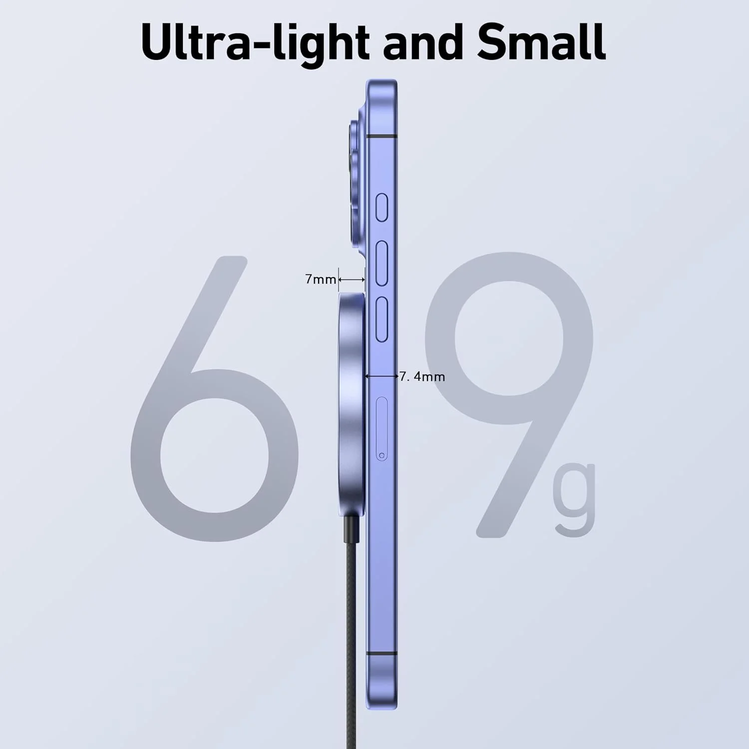 BENFEI MagGo Magnetic Wireless Charger (Pad), MagSafe Compatible, 15 W Fast Charger, for iPhone 16/16 Pro/16 Plus/16 Pro Max/iPhone 15 Pro Max Plus/iPhone 14 13 12 Series