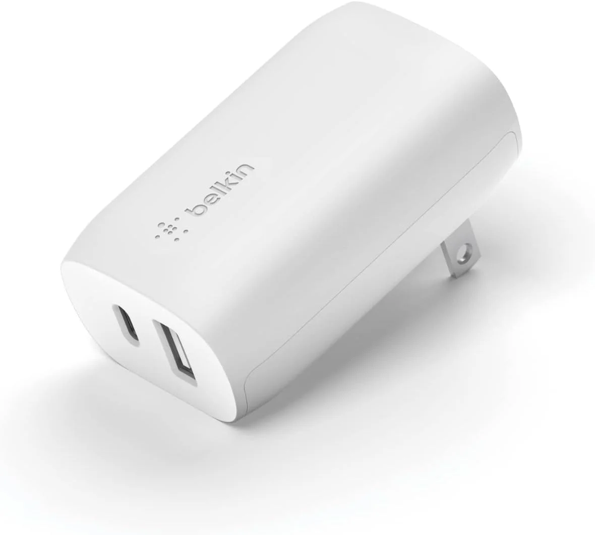 Belkin 37W USB Type C PPS PD Dual Port Wall Phone Charger, Power Delivery 25W USB C Port and 12W USB A Port for Fast Charging Samsung Galaxy S23, Ultra, Plus, Note 20, iPhone 14 Series and More