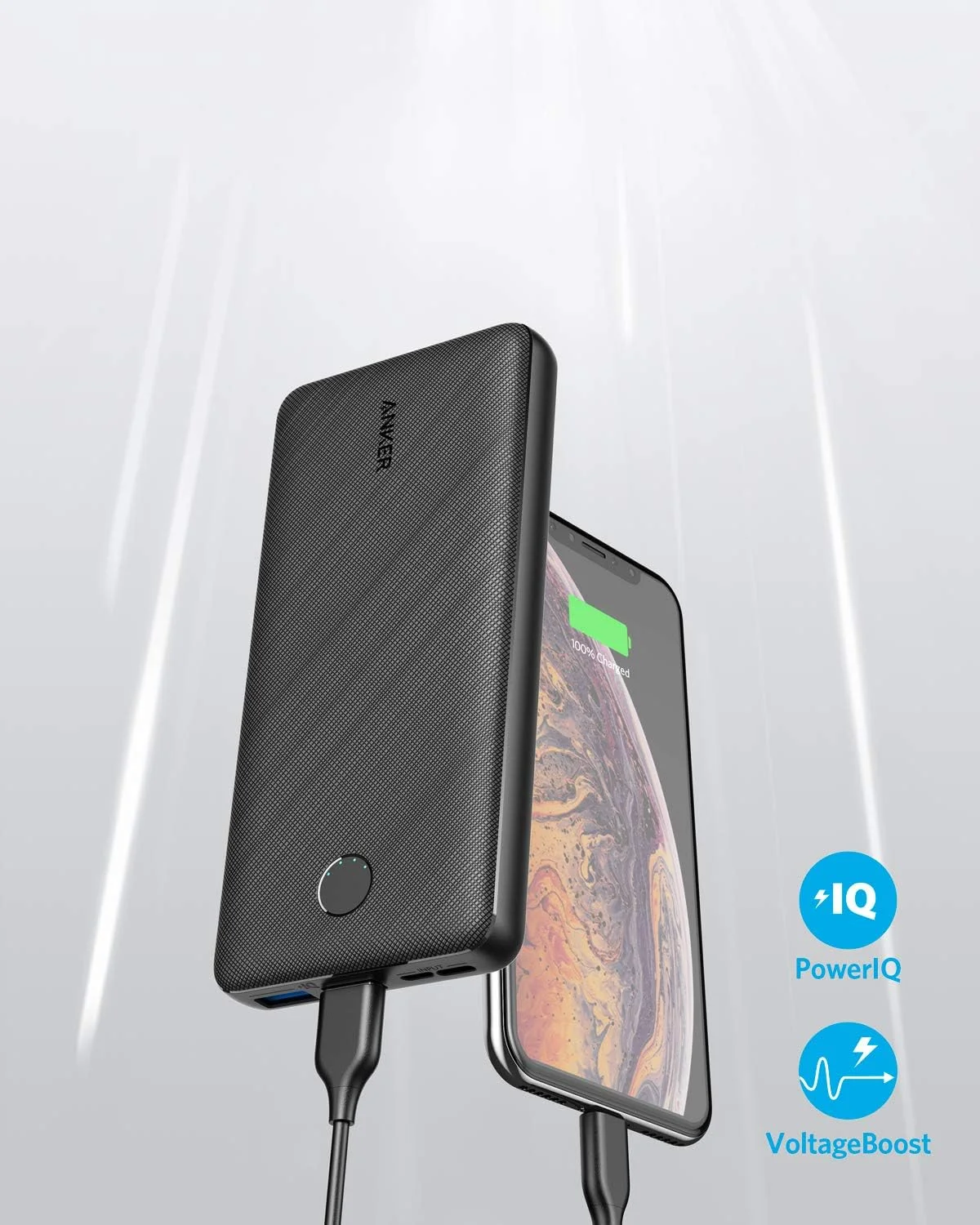 پاور بانک انکر 325، شارژر قابل حمل (PowerCore Essential 20K) بسته باتری 20000 میلی آمپر ساعت با فناوری PowerIQ پرسرعت و USB-C (فقط ورودی) برای آیفون، سامسونگ گلکسی و غیره پاور بانک انکر 325، شارژر قابل حمل (PowerCore Essential 20K) بسته باتری 20000 میلی آمپر ساعت با فناوری PowerIQ پرسرعت و USB-C (فقط ورودی) برای آیفون، سامسونگ گلکسی و غیره