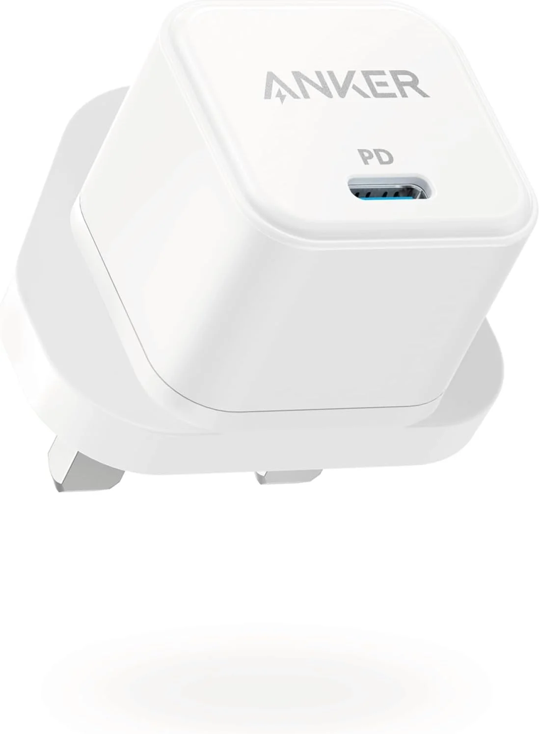 شارژر USB C انکر 20W - شارژر سریع PowerPort III Cube، سازگار با سری iPhone 17/16/16 Plus/16 Pro/16 Pro Max، سری 15/14/13/12، Galaxy، iPad (کابل شامل نمی شود)