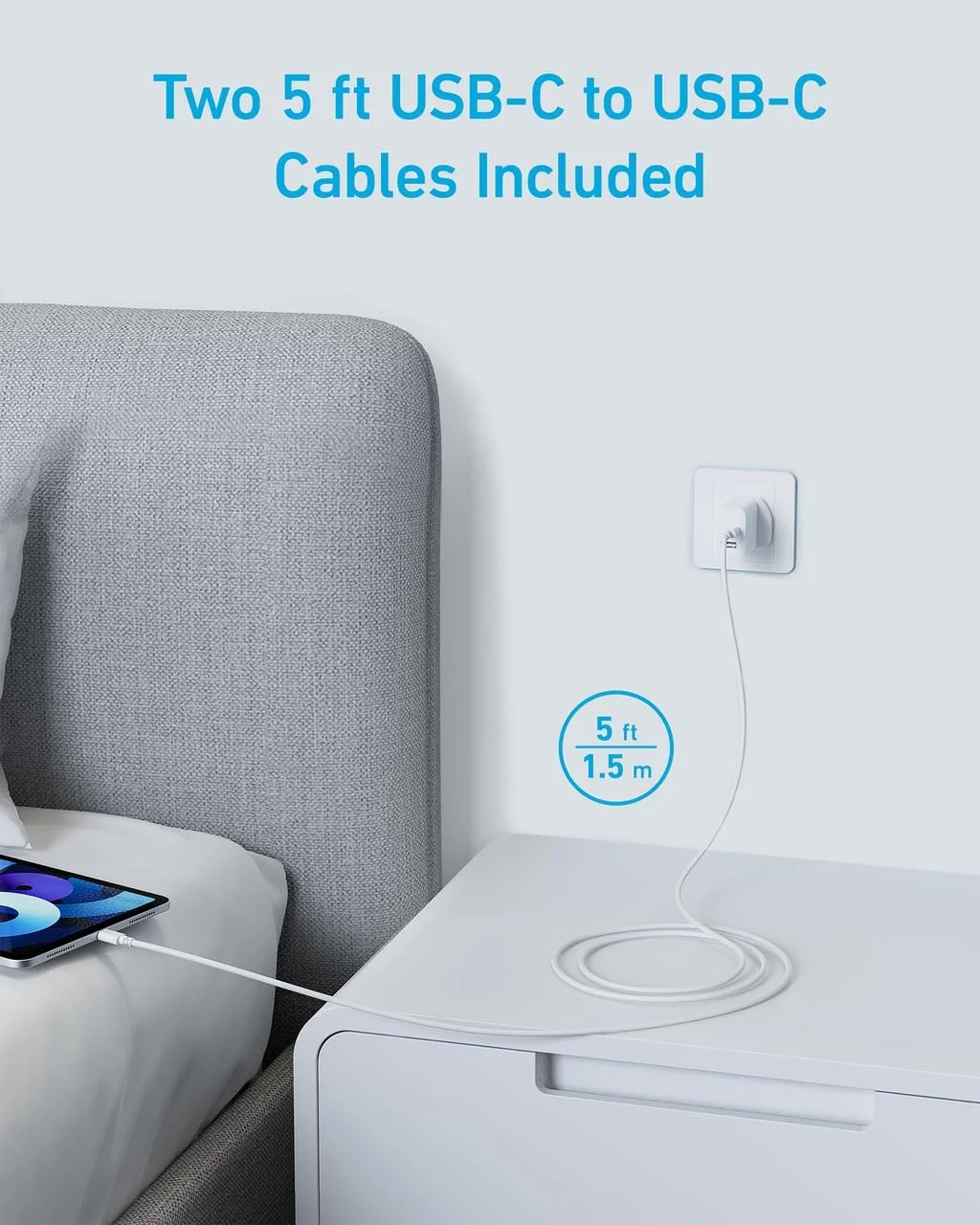 شارژر سریع USB C انکر برای آیفون، دوشاخه 20 واتی دو پورت، شارژر Type C برای آیفون 16/16 پرو/16 پرو مکس/15/14، آیپد، ایرپادز، سامسونگ S25/S24/S23 (شامل 2 عدد کابل USB-C 5 فوتی) شارژر سریع USB C انکر برای آیفون، دوشاخه 20 واتی دو پورت، شارژر Type C برای آیفون 16/16 پرو/16 پرو مکس/15/14، آیپد، ایرپادز، سامسونگ S25/S24/S23 (شامل 2 عدد کابل USB-C 5 فوتی)