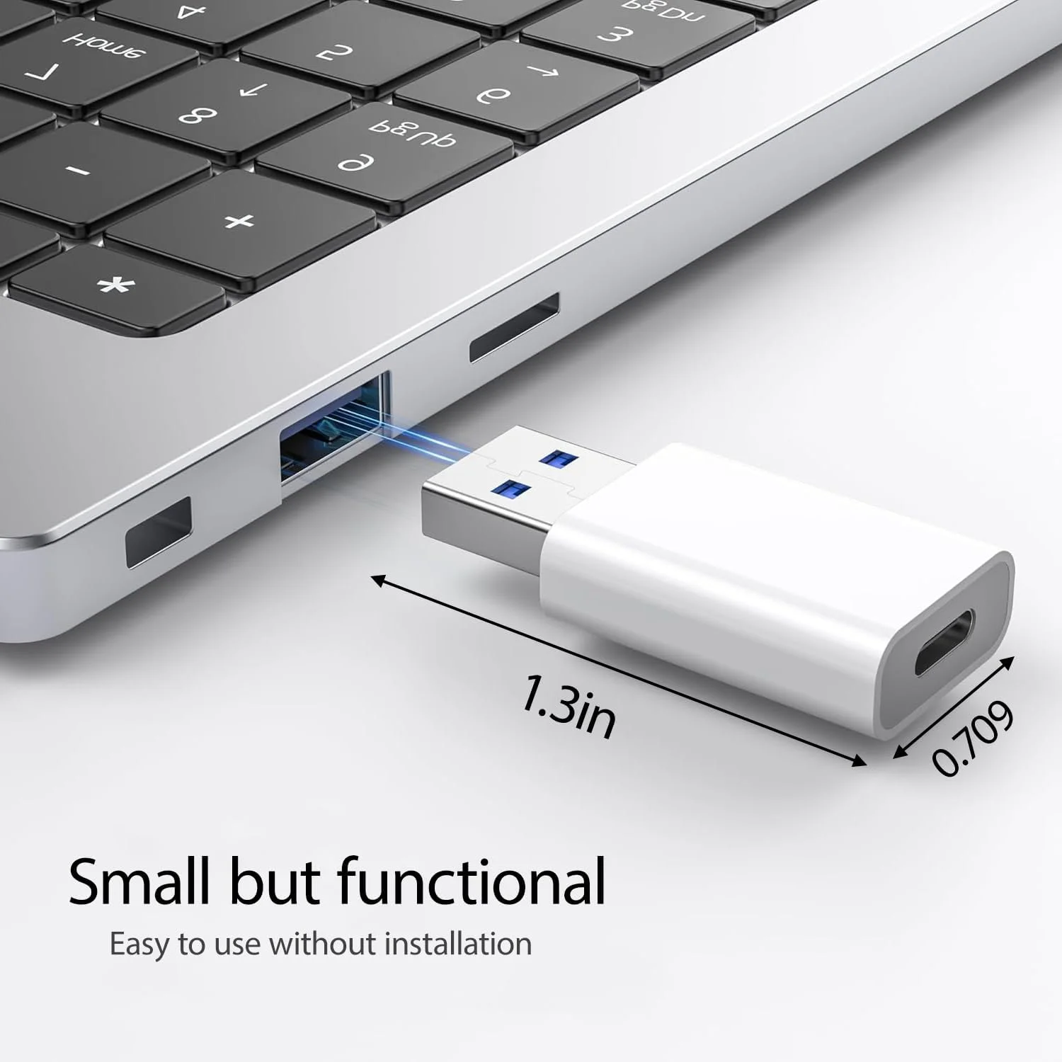آداپتور USB C، تبدیل کننده شارژر USB-C ماده به USB نر برای MagSafe Watch 10 9 8 7 SE Ultra iPhone 16 15 14 13 Mini Pro Max iPad Samsung Galaxy Pixel CarPlay سفید 2 عددی
