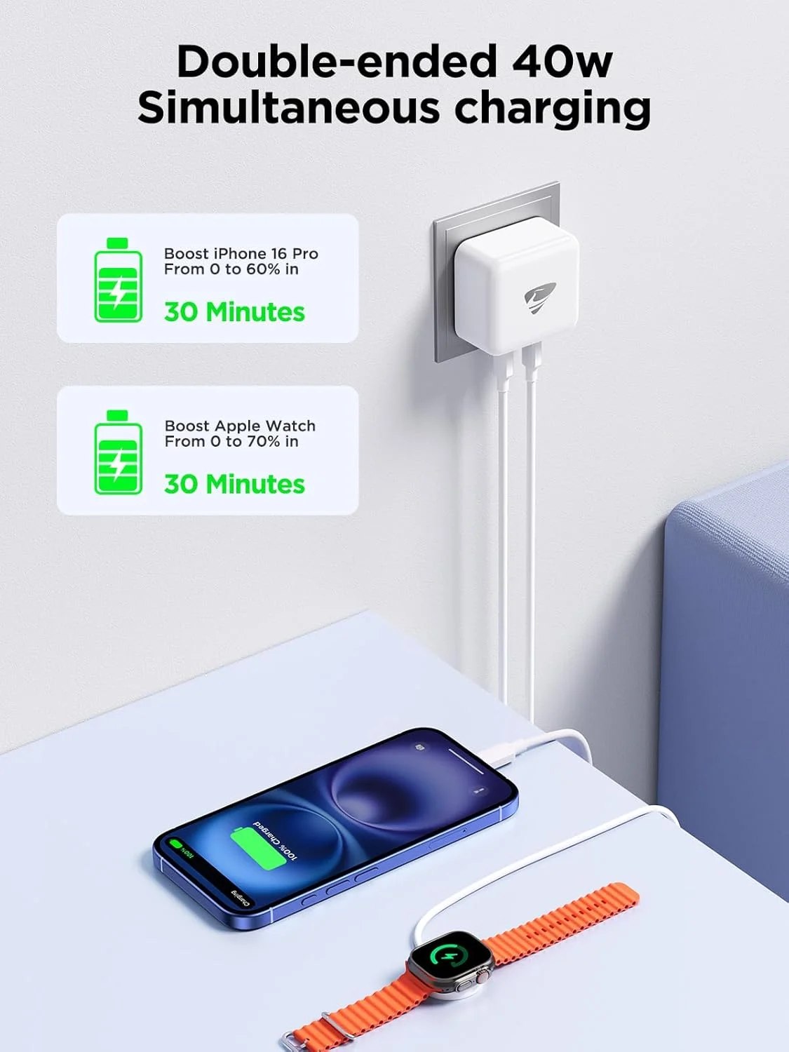 شارژر USB C آینئوس PD 40W با 2 پورت، آداپتور شارژ سریع آیفون، دوشاخه شارژر دیواری USB Type C برای آیفون، آیپد پرو/ایر، گلکسی S25 S24 S23، مک بوک پرو/ایر، لپ تاپ دل HP شارژر USB C آینئوس PD 40W با 2 پورت، آداپتور شارژ سریع آیفون، دوشاخه شارژر دیواری USB Type C برای آیفون، آیپد پرو/ایر، گلکسی S25 S24 S23، مک بوک پرو/ایر، لپ تاپ دل HP