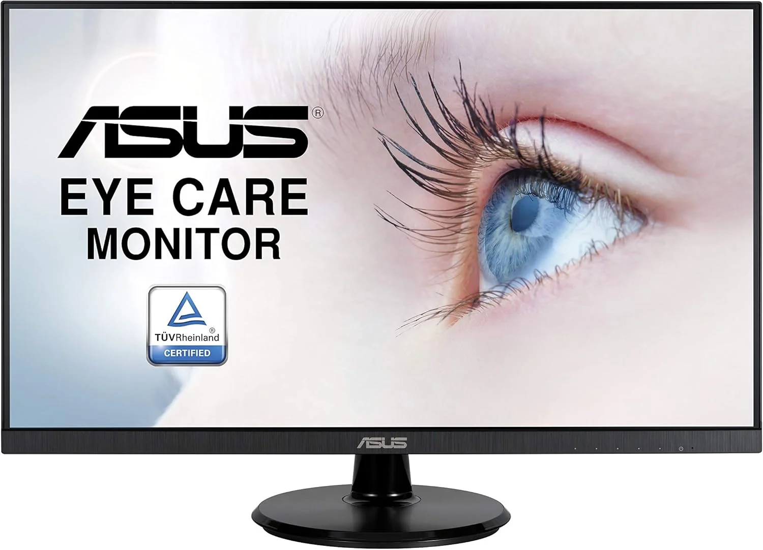 مانیتور 27 اینچی ایسوس مدل VA27DQ - فول اچ دی، IPS، 75 هرتز، بلندگوها، Adaptive-sync/FreeSync™، نور آبی کم، بدون پرش تصویر، قابلیت نصب VESA، بدون حاشیه، HDMI، VGA، DisplayPort، قابلیت تنظیم شیب، مشکی