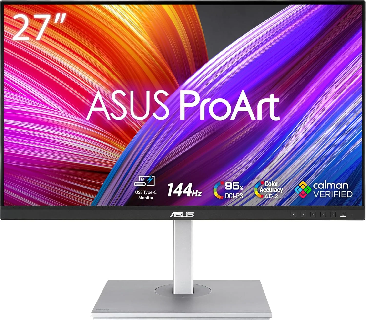 مانیتور حرفه ای ASUS ProArt PA278CGV – سایز 27 اینچ، IPS، QHD (2560x1440)، 144 هرتز، پوشش 95% DCI-P3، دقت رنگ ΔE < 2، دارای گواهی Calman، USB-C PD 90W، VESA DisplayHDR 400، FreeSync Premium، پایه ارگونومیک مانیتور حرفه ای ASUS ProArt PA278CGV – سایز 27 اینچ، IPS، QHD (2560x1440)، 144 هرتز، پوشش 95% DCI-P3، دقت رنگ ΔE < 2، دارای گواهی Calman، USB-C PD 90W، VESA DisplayHDR 400، FreeSync Premium، پایه ارگونومیک