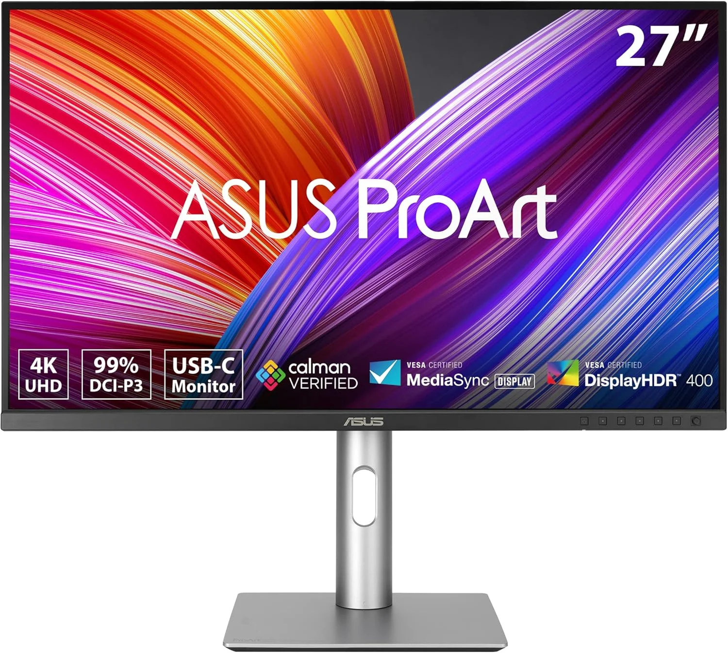 مانیتور حرفه ای 27 اینچی 4K HDR ایسوس ProArt (PA279CRV) - IPS، UHD (3840 x 2160)، پوشش 99% DCI-P3/Adobe RGB، ΔE < 2، تایید شده توسط Calman، USB-C PD 96W، DisplayPort، Daisy-Chain، قابلیت تنظیم ارتفاع مانیتور حرفه ای 27 اینچی 4K HDR ایسوس ProArt (PA279CRV) - IPS، UHD (3840 x 2160)، پوشش 99% DCI-P3/Adobe RGB، ΔE < 2، تایید شده توسط Calman، USB-C PD 96W، DisplayPort، Daisy-Chain، قابلیت تنظیم ارتفاع
