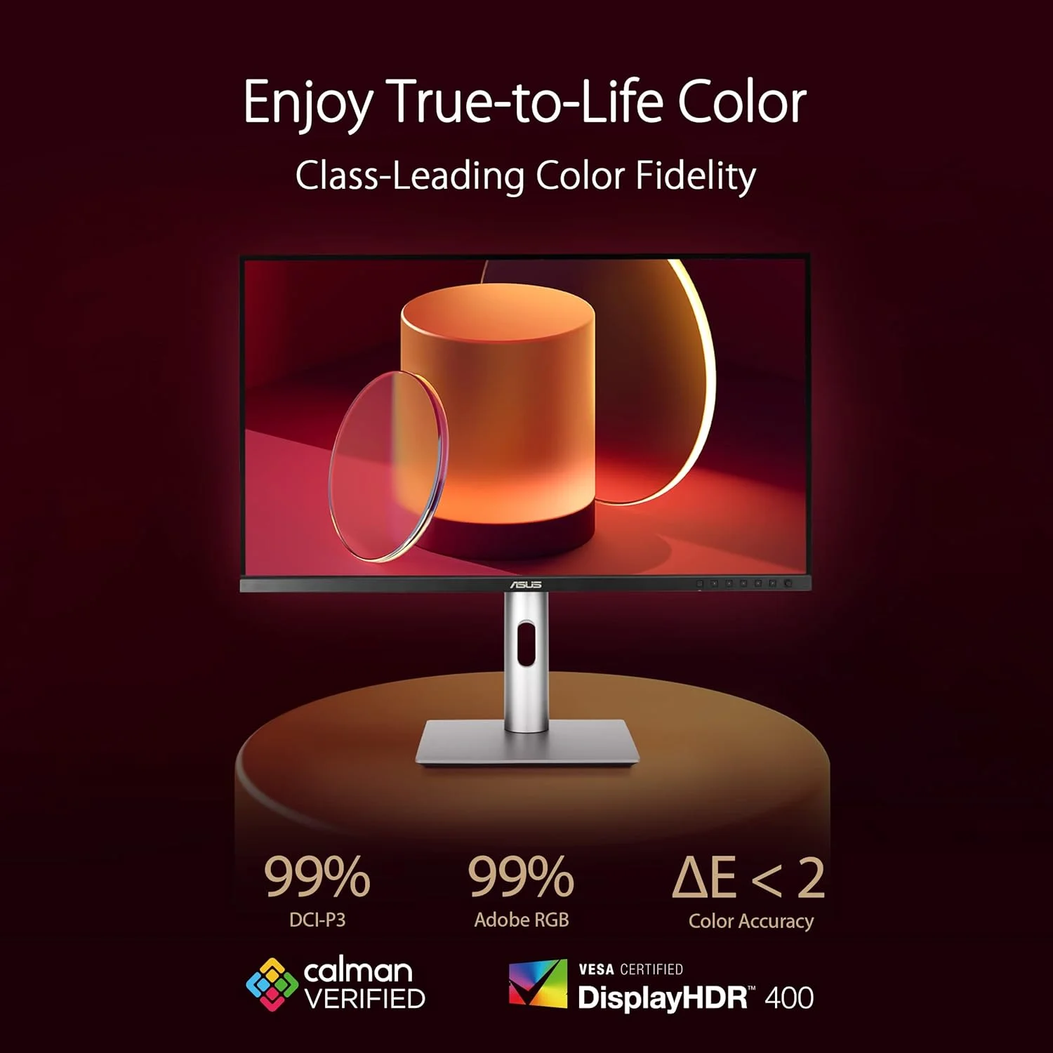 مانیتور حرفه ای 27 اینچی 4K HDR ایسوس ProArt (PA279CRV) - IPS، UHD (3840 x 2160)، پوشش 99% DCI-P3/Adobe RGB، ΔE < 2، تایید شده توسط Calman، USB-C PD 96W، DisplayPort، Daisy-Chain، قابلیت تنظیم ارتفاع