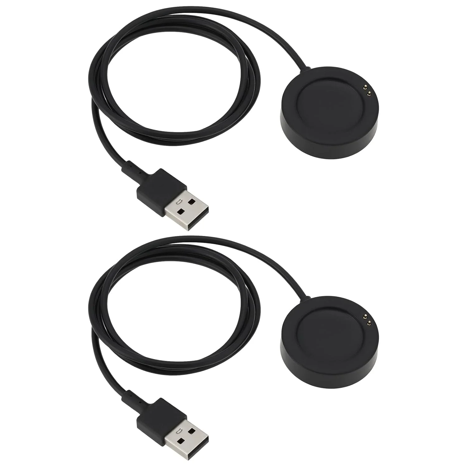دو عدد کابل شارژر جایگزین ساعت هوشمند 100 سانتی متری USB، لوازم جانبی شارژر مغناطیسی سازگار با Xiaomi Watch 2 Pro مشکی