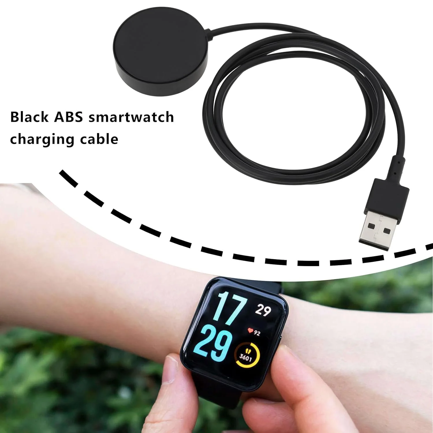یک عدد کابل شارژر جایگزین ساعت هوشمند 100 سانتی متری USB، لوازم جانبی شارژر مغناطیسی سازگار با Xiaomi Watch 2 Pro مشکی یک عدد کابل شارژر جایگزین ساعت هوشمند 100 سانتی متری USB، لوازم جانبی شارژر مغناطیسی سازگار با Xiaomi Watch 2 Pro مشکی