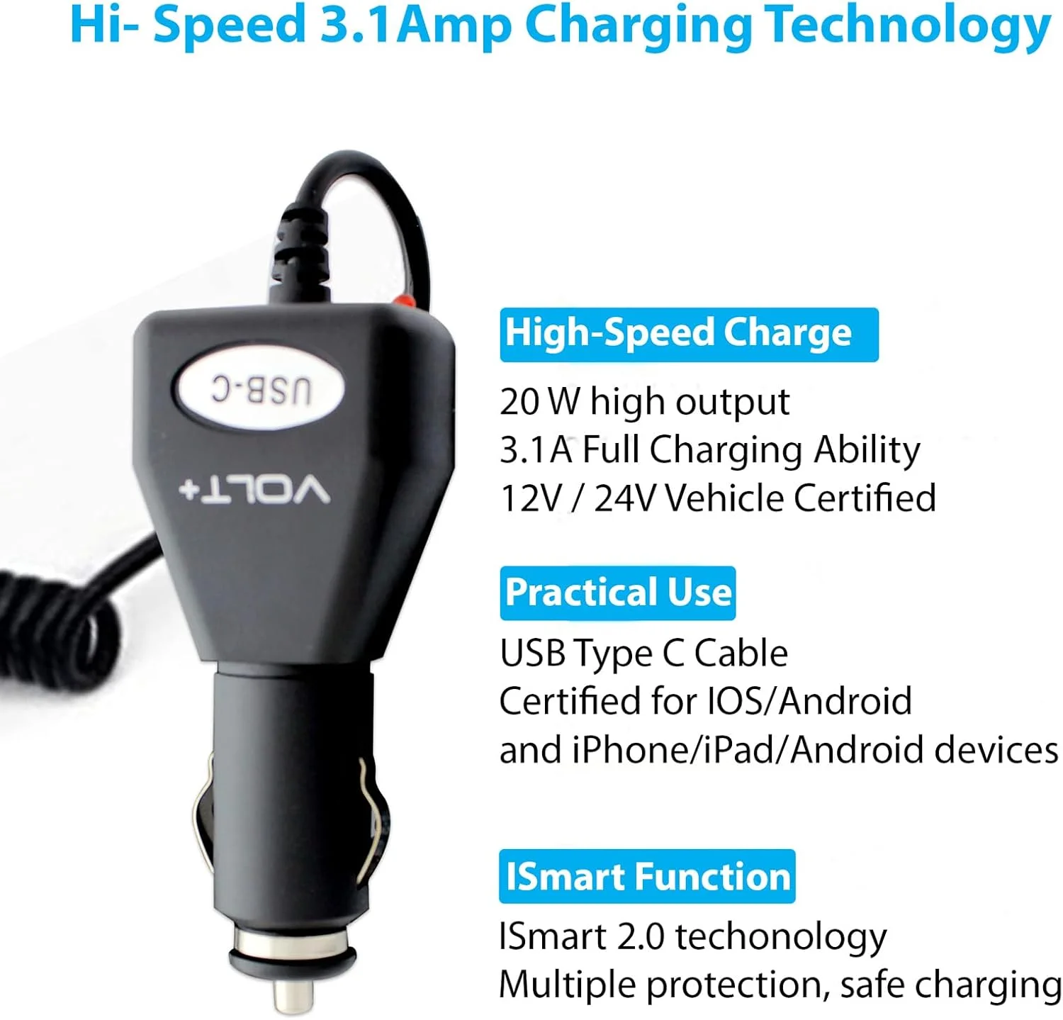 شارژر سریع 20 واتی خودرو (2 عددی) سازگار با شیائومی ردمی نوت 7 پرو پلاس 3 آمپر اصلی - تایید شده برای خودرو، UL، تایید شده! شارژر سریع 20 واتی خودرو (2 عددی) سازگار با شیائومی ردمی نوت 7 پرو پلاس 3 آمپر اصلی - تایید شده برای خودرو، UL، تایید شده!