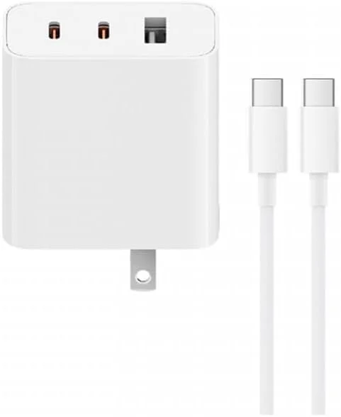 شارژر 67 واتی GaN شیائومی (مدل A07ZMUS) سه پورت (2 پورت Type C + USB) (شامل کابل C به C) سازگار با اندروید، آیفون، آیپد و غیره - سفید شارژر 67 واتی GaN شیائومی (مدل A07ZMUS) سه پورت (2 پورت Type C + USB) (شامل کابل C به C) سازگار با اندروید، آیفون، آیپد و غیره - سفید