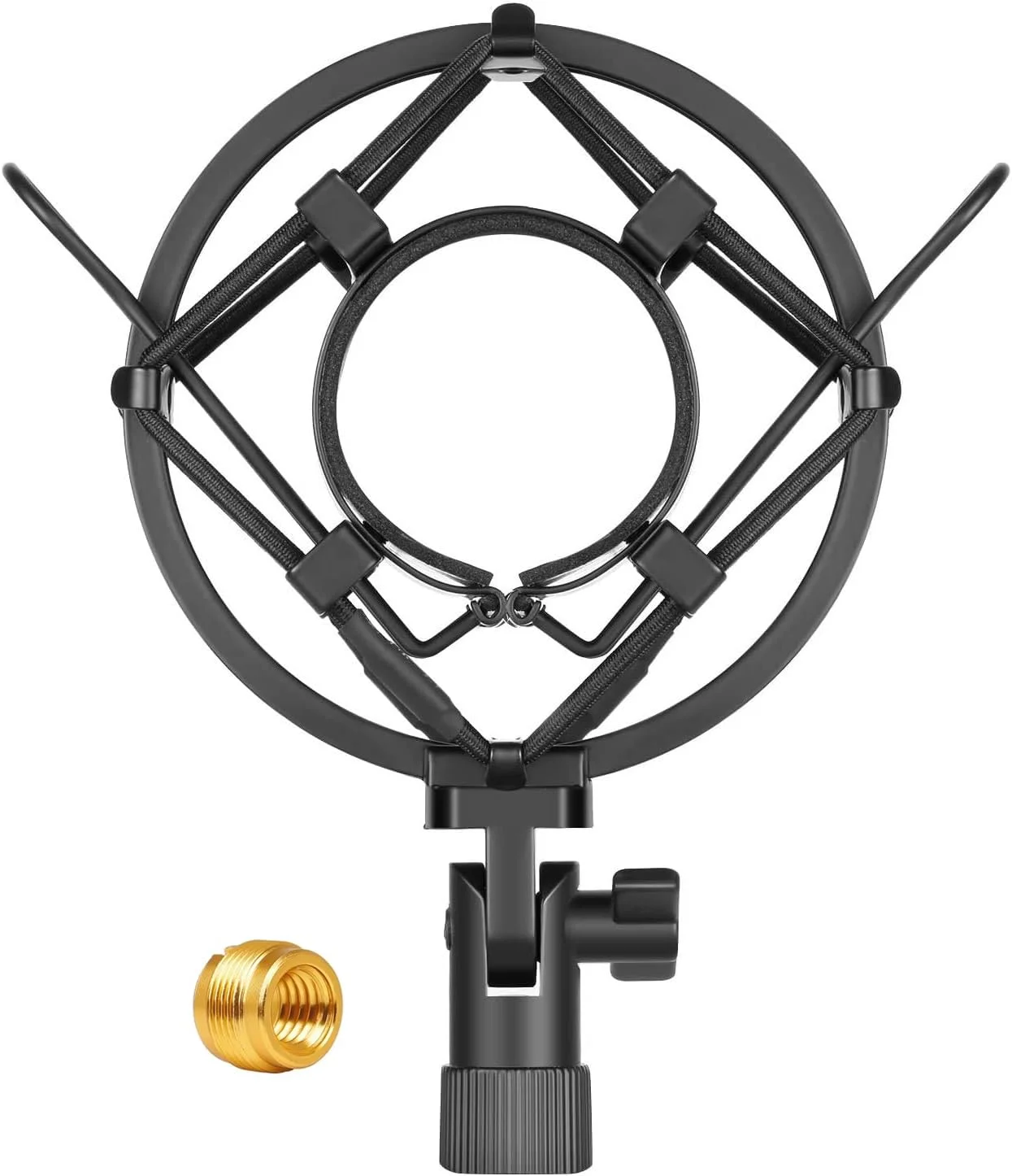 لرزه گیر فلزی میکروفون استودیویی SKEIDO، گیره نگهدارنده میکروفون عنکبوتی مناسب برای پخش، کامپیوتر BM 700 800 BM-800 BM-700 (مشکی)