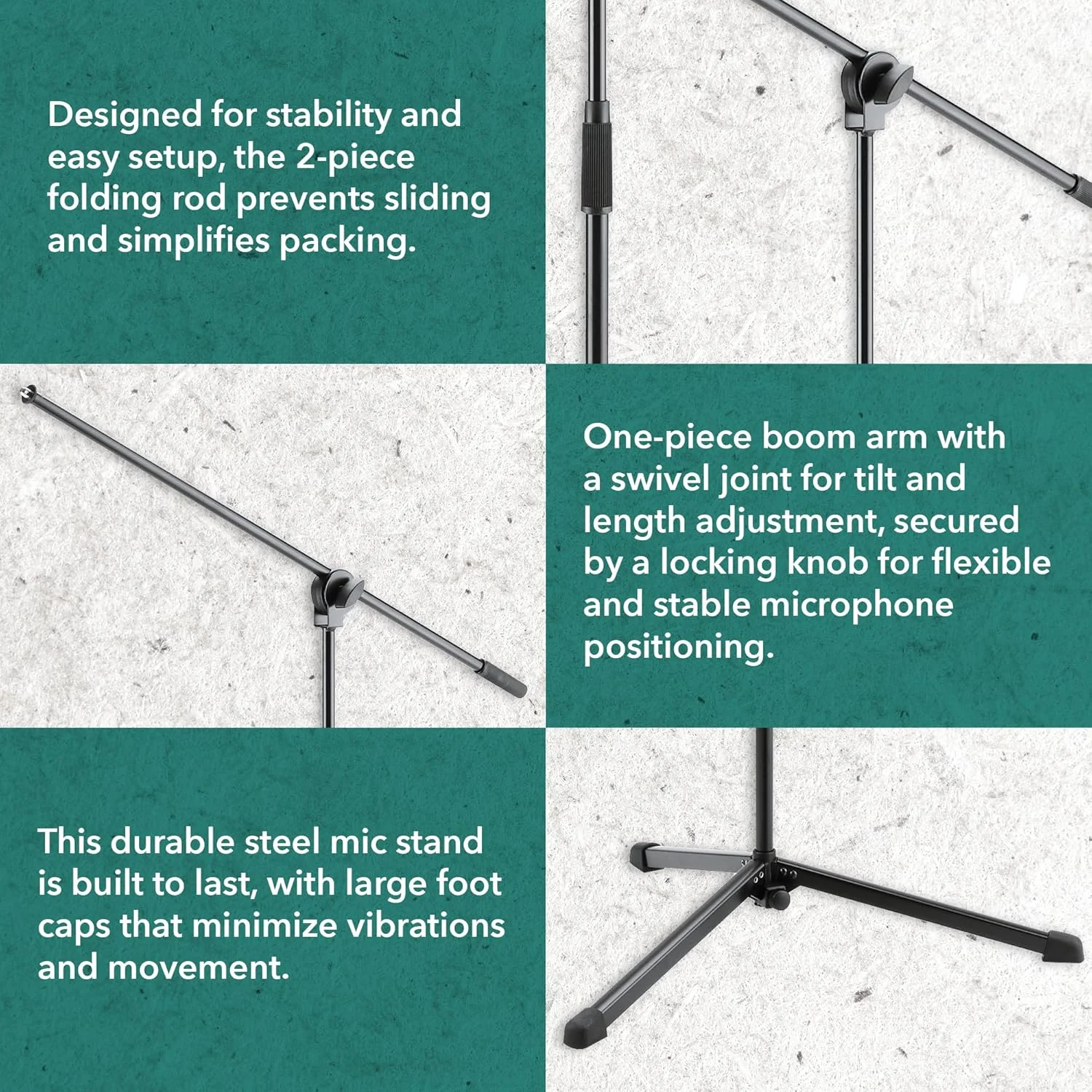 پایه میکروفون استاندارد K&M Konig & Meyer - مدل 25400