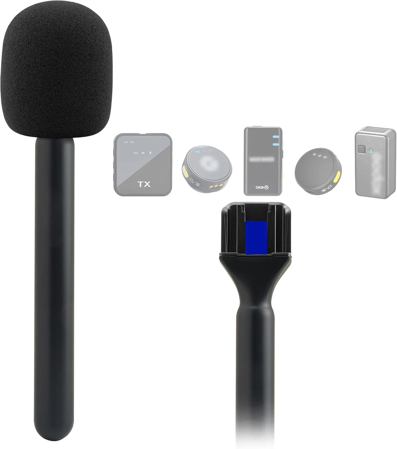 پایه نگهدارنده میکروفون دستی مغناطیسی Neewer CM28، میکروفون 3 در 1 PQRQP، GODOX Magic XT1، RIBIU LIBERVOX WM01، آداپتور دسته مصاحبه میکروفون یقه ای بی سیم Gamiity M9