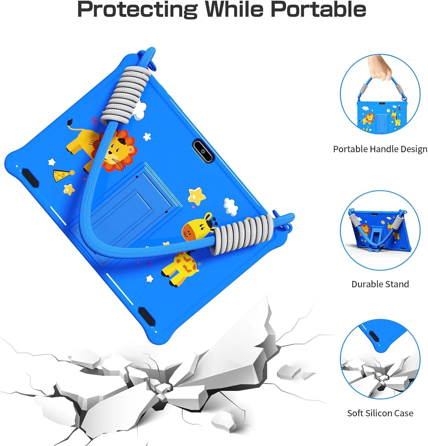 تبلت کودکان پریتوم 10 اینچی، تبلت اندروید 13 با بند گردن، 64 گیگابایت، تبلت کودکان برای سنین 3 سال به بالا (آبی) تبلت کودکان پریتوم 10 اینچی، تبلت اندروید 13 با بند گردن، 64 گیگابایت، تبلت کودکان برای سنین 3 سال به بالا (آبی)