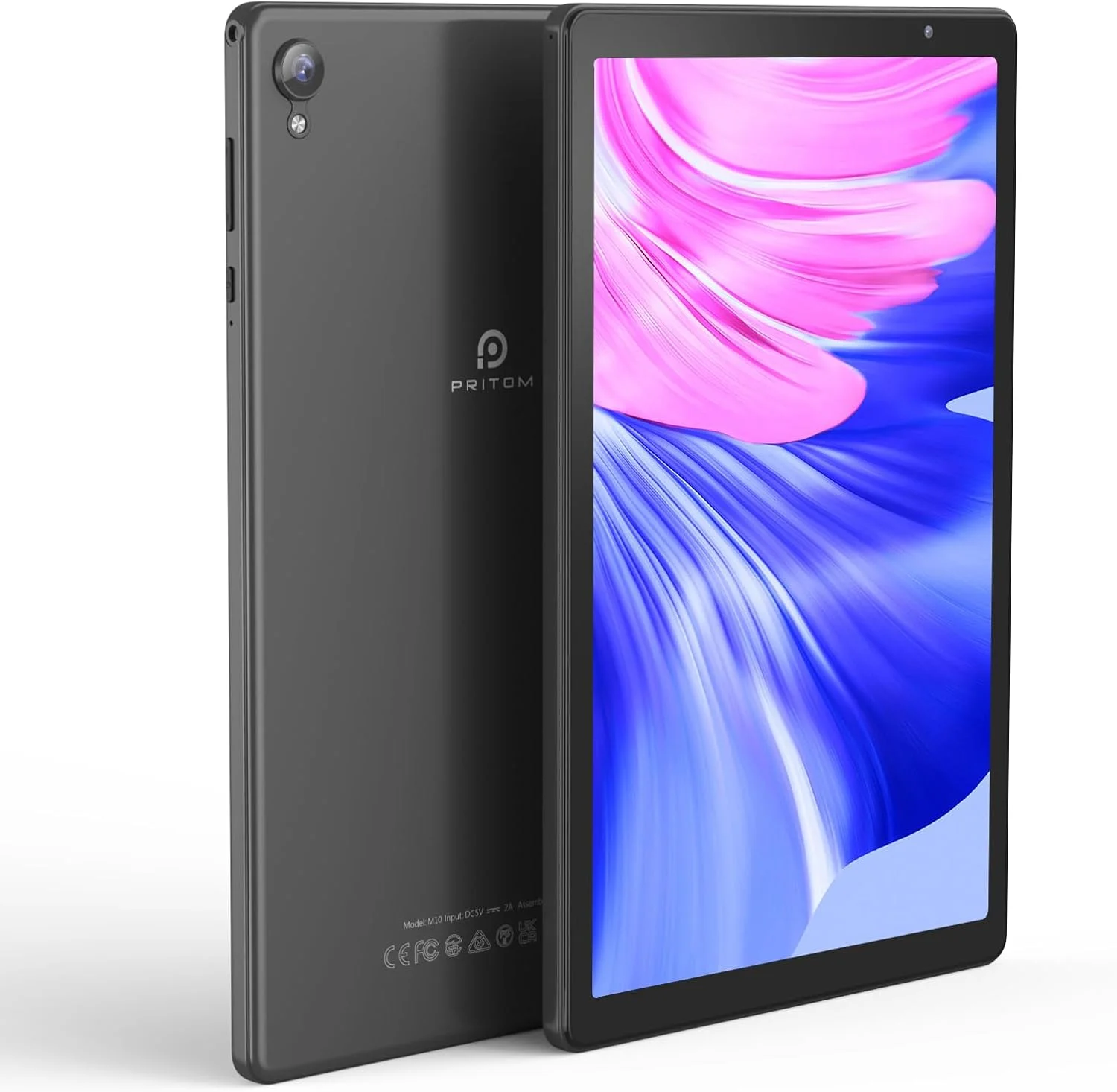 تبلت اندروید 10 اینچی PRITOM 12، رم 2 گیگابایتی، رام 32 گیگابایتی، 6000 میلی آمپر ساعت، قابل ارتقا تا 512 گیگابایت، پردازنده چهار هسته ای، تبلت 10 اینچی، تبلت های اندروید صفحه نمایش HD IPS، دوربین، Wi-Fi، بلوتوث، تبلت PC