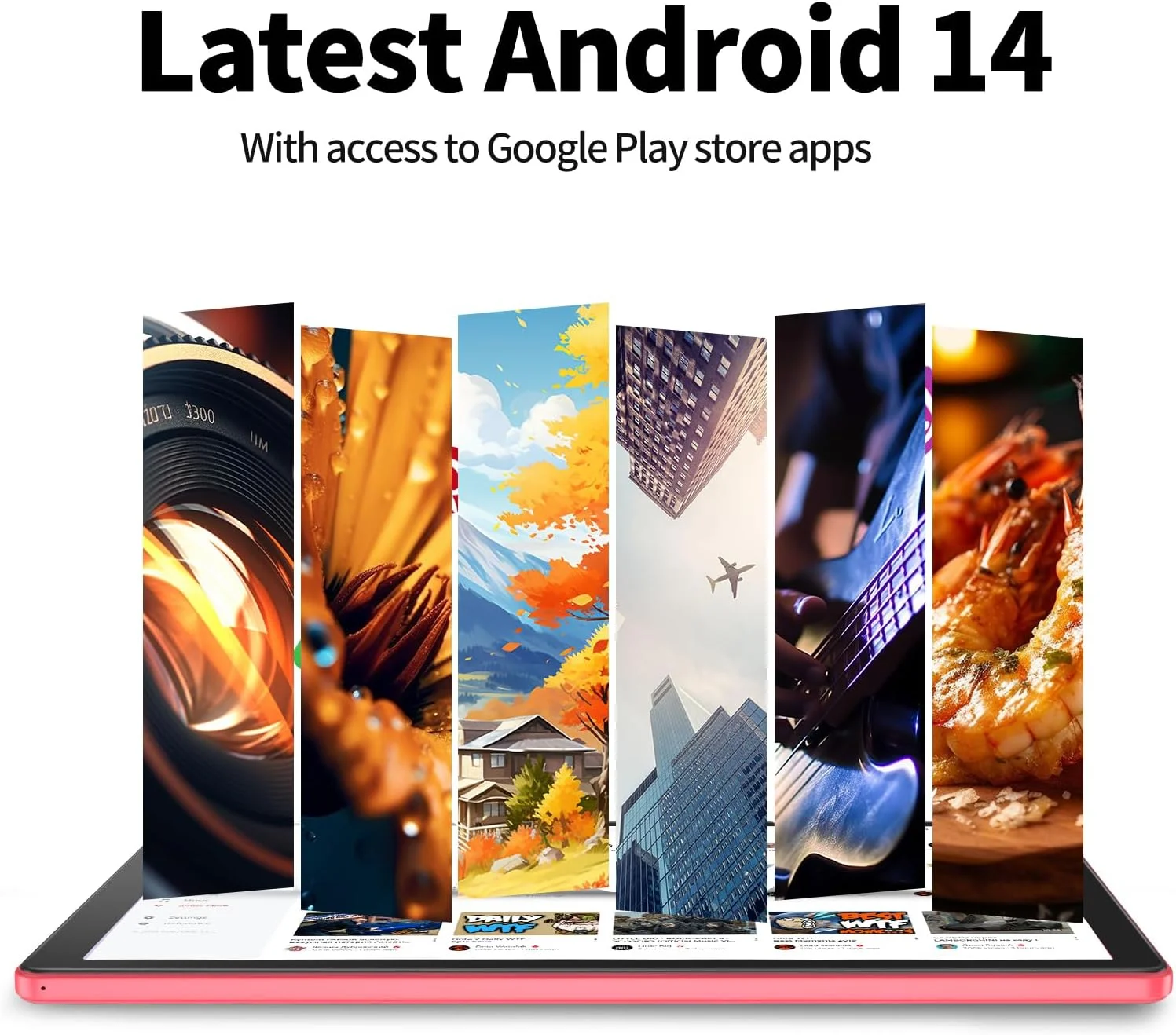 تبلت 10 اینچی PRITOM، تبلت TAB10 اندروید 14، چهار هسته ای، WiFi 6، 32 گیگابایت، 6000 میلی آمپر ساعت، صفحه نمایش HD IPS، دوربین دوگانه، بلوتوث (صورتی)