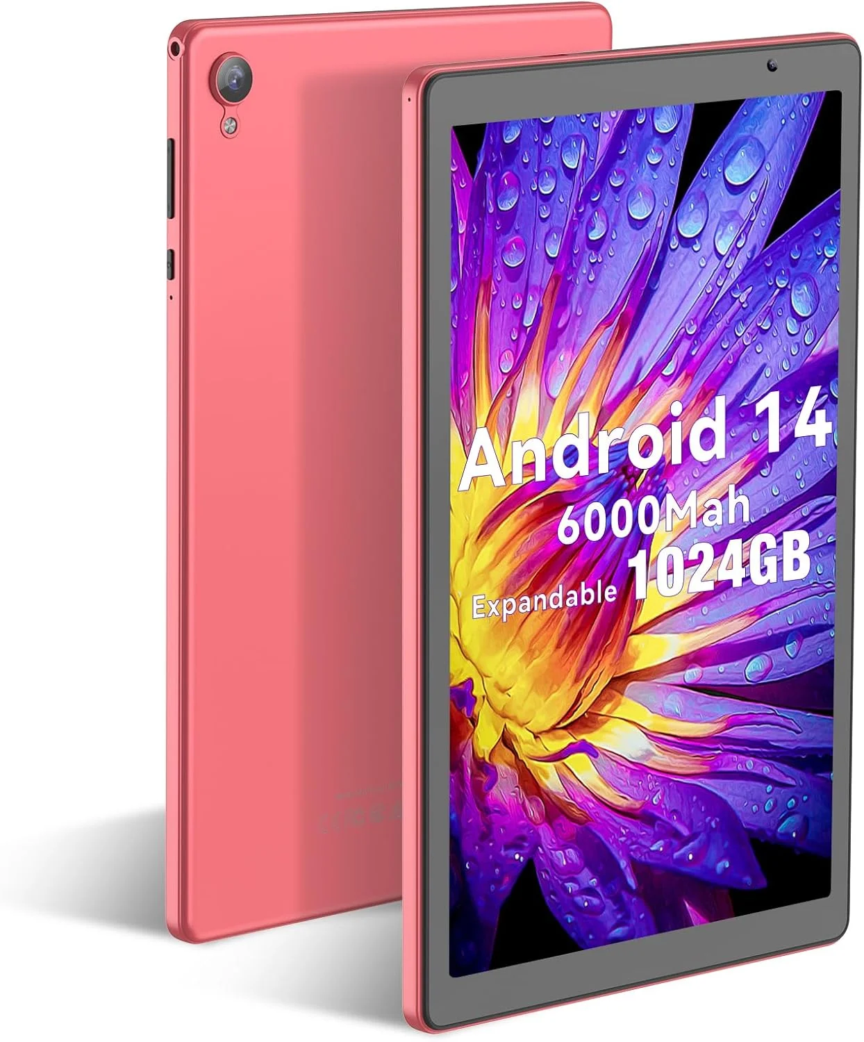 تبلت 10 اینچی پریتوم با اندروید 14، حافظه داخلی 32 گیگابایت، باتری 6000 میلی آمپر، قابل ارتقا تا 1024 گیگابایت، پردازنده چهار هسته ای، صفحه نمایش HD IPS، دوربین، وای فای، بلوتوث، تبلت PC (صورتی)