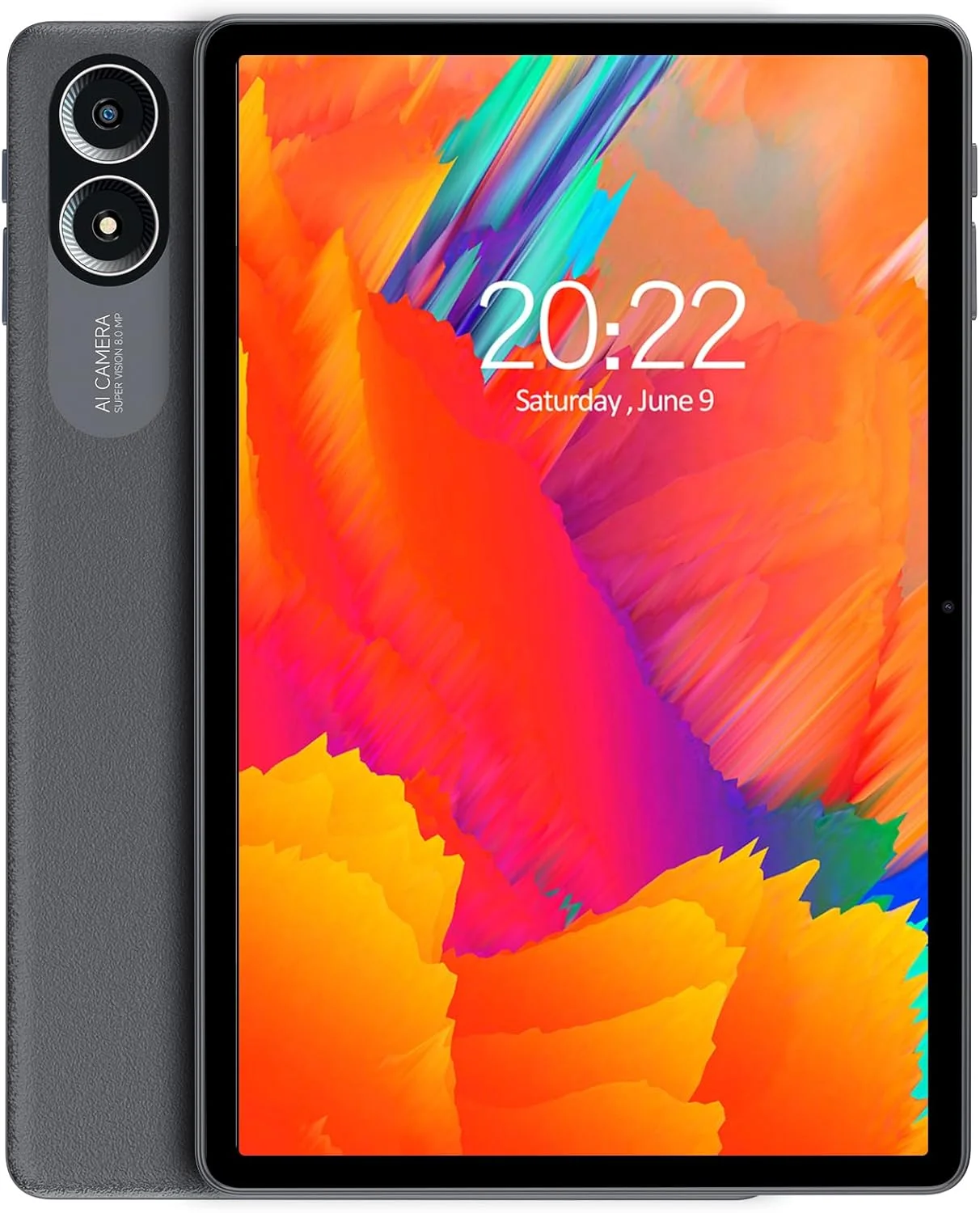 تبلت 11 اینچی پریتوم اندروید 14، هشت هسته ای، 128 گیگابایت، صفحه نمایش FHD IPS، وای فای 6 با فرکانس 5 گیگاهرتز، تبلت با کیف چرمی، باتری 8000 میلی آمپر ساعتی با عمر طولانی، بلوتوث، بلندگوهای دوتایی باکس، خاکستری یکدست، TAB15