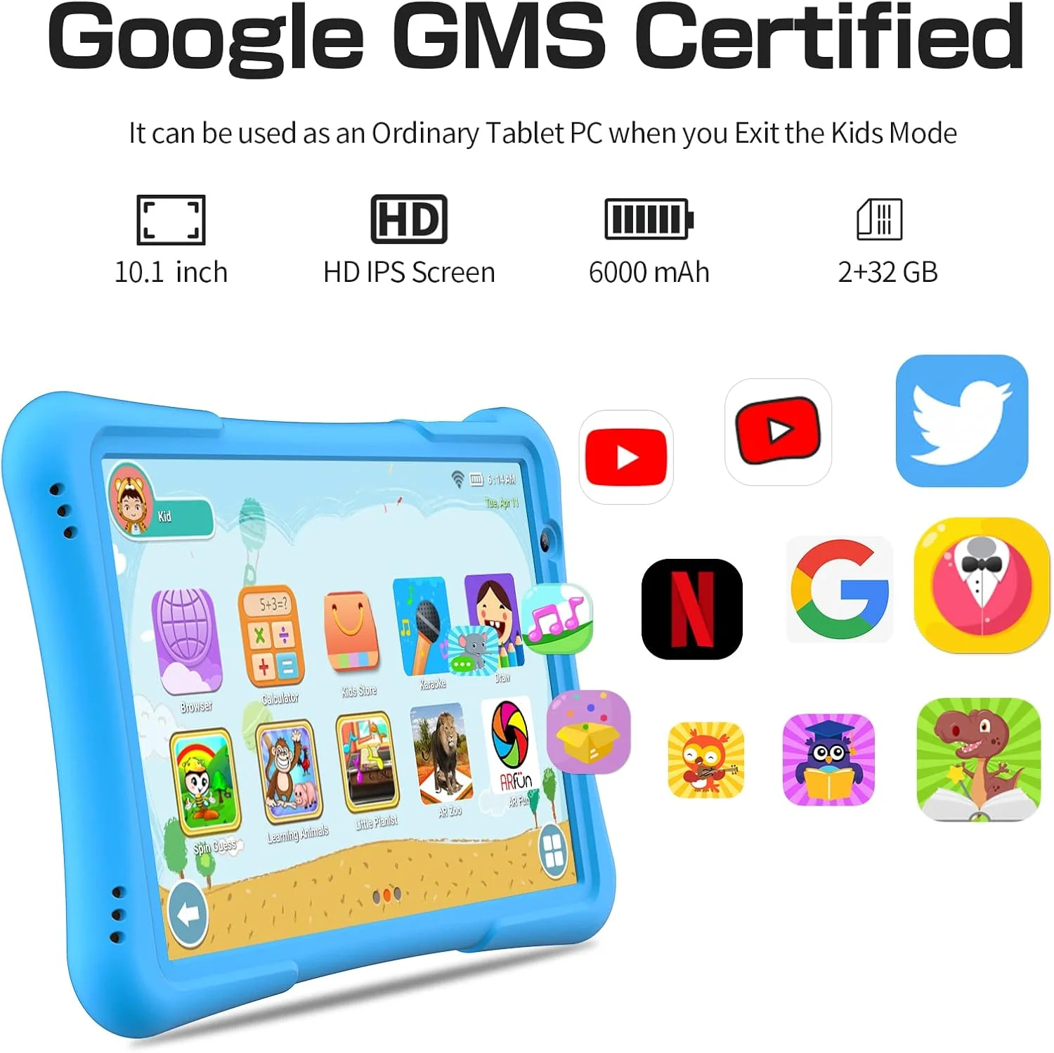 تبلت 10 اینچی کودکان پریتوم، تبلت اندروید 14، 32 گیگابایت، چهار هسته ای، 6000 میلی آمپر ساعت، صفحه نمایش بزرگ HD IPS، وای فای 6، دوربین دوگانه، بلوتوث، تبلت کودک نوپا برای کودکان بالای 3 سال، آبی تبلت 10 اینچی کودکان پریتوم، تبلت اندروید 14، 32 گیگابایت، چهار هسته ای، 6000 میلی آمپر ساعت، صفحه نمایش بزرگ HD IPS، وای فای 6، دوربین دوگانه، بلوتوث، تبلت کودک نوپا برای کودکان بالای 3 سال، آبی