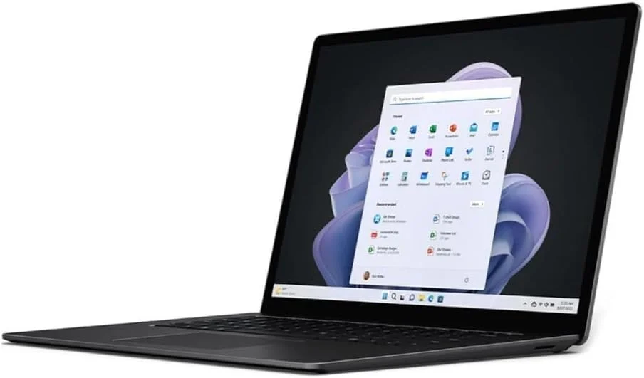 لپ تاپ لمسی 13.5 اینچی مایکروسافت سرفیس لپ تاپ 5 - 2256 x 1504 - پردازنده نسل دوازدهم Intel Core i7 i7-1265U - پلتفرم Intel Evo - 16 گیگابایت رم - 512 گیگابایت SSD - مشکی مات