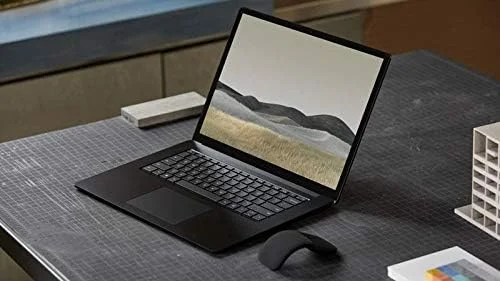 لپ تاپ لمسی مایکروسافت Surface Laptop 3 با کیفیت 2K (2496×1664)، پردازنده Core i7-1065G7، رم 16 گیگابایتی، حافظه SSD 256 گیگابایتی، کیبورد با نور پس زمینه، USB Type-C، WiFi، بلوتوث، ویندوز 10 پرو (مشکی) (بازسازی شده)