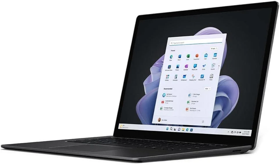 لپ تاپ لمسی 15 اینچی مایکروسافت سرفیس لپ تاپ 5 - 2496 x 1664 - پردازنده نسل دوازدهم Intel Core i7 i7-1265U - پلتفرم Intel Evo - 8 گیگابایت رم - 512 گیگابایت SSD - مشکی مات