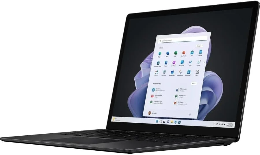 لپ تاپ لمسی 13.5 اینچی مایکروسافت سرفیس لپ تاپ 5 - 2256 x 1504 - پردازنده نسل دوازدهم Intel Core i5 i5-1245U - پلتفرم Intel Evo - 8 گیگابایت رم - 512 گیگابایت SSD - مشکی مات