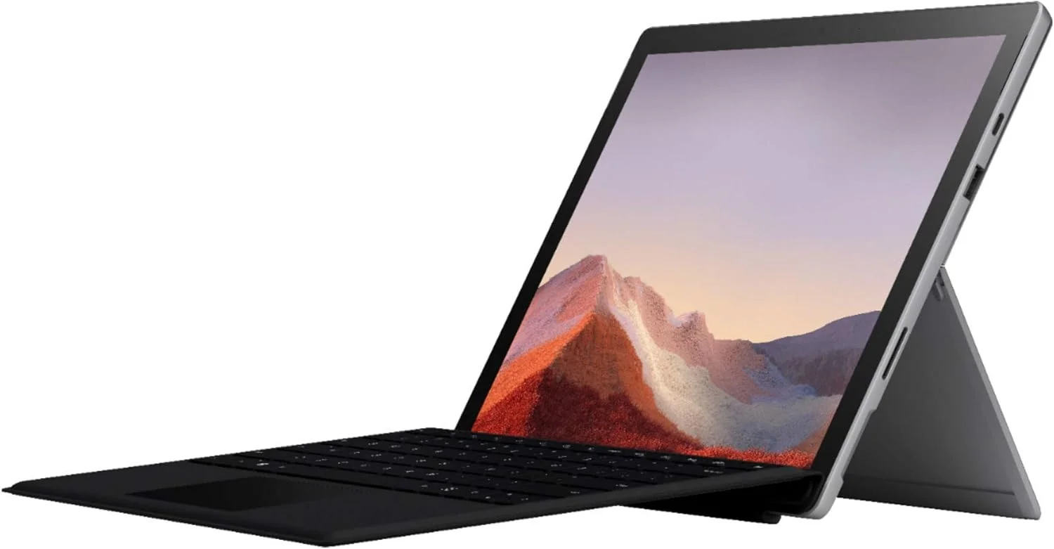 مایکروسافت سرفیس پرو 7: نسل دهم i3-1005G1، رم 4 گیگابایت، حافظه SSD 128 گیگابایت، نمایشگر لمسی 12.3 اینچی PixelSense (2736x1824)، شامل کاور تایپ (بازسازی شده)