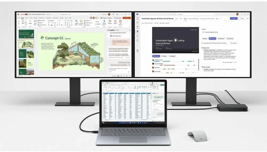 لپ تاپ لمسی 15 اینچی مایکروسافت سرفیس لپ تاپ 6 - پردازنده Intel Core Ultra 7 165H - رم 32 گیگابایت - حافظه SSD 512 گیگابایت - صفحه کلید انگلیسی - پلاتینیوم