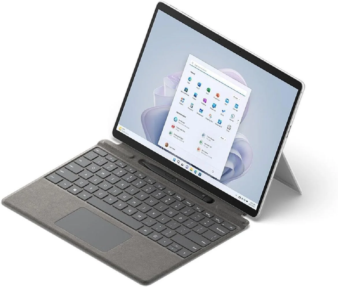 تبلت 2 در 1 مایکروسافت Surface Pro 9 با 5G LTE، صفحه نمایش 13 اینچی 120 هرتز، پردازنده Microsoft SQ3، رم 16 گیگابایتی، حافظه SSD 512 گیگابایتی، ویندوز 11 پرو، پلاتینیوم (بازسازی شده)