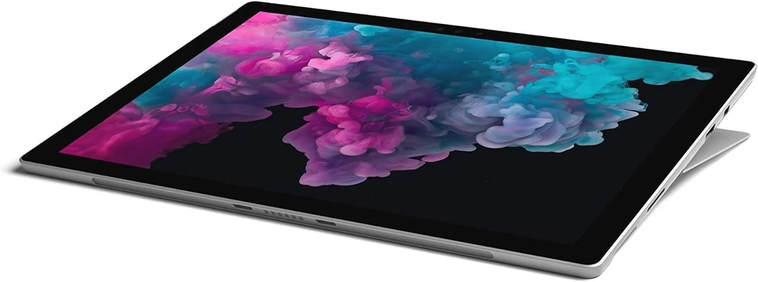 تبلت مایکروسافت Surface Pro 6، صفحه نمایش لمسی 12.3 اینچی (2736 x 1824)، پردازنده Intel Core i5-8350، رم 8 گیگابایتی، حافظه SSD 128 گیگابایتی، USB 3.0، DisplayPort، ویندوز 11 پرو (بازسازی شده)