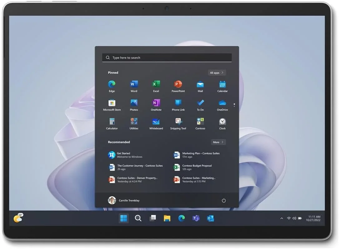 تبلت مایکروسافت Surface Pro 9 - ۱۳ اینچ - Core i7 نسل دوازدهم i7-1265U ده هسته ای (۱۰ هسته) - ۱۶ گیگابایت رم - ۵۱۲ گیگابایت SSD - ویندوز ۱۱ پرو ۶۴ بیتی - پلاتینیوم