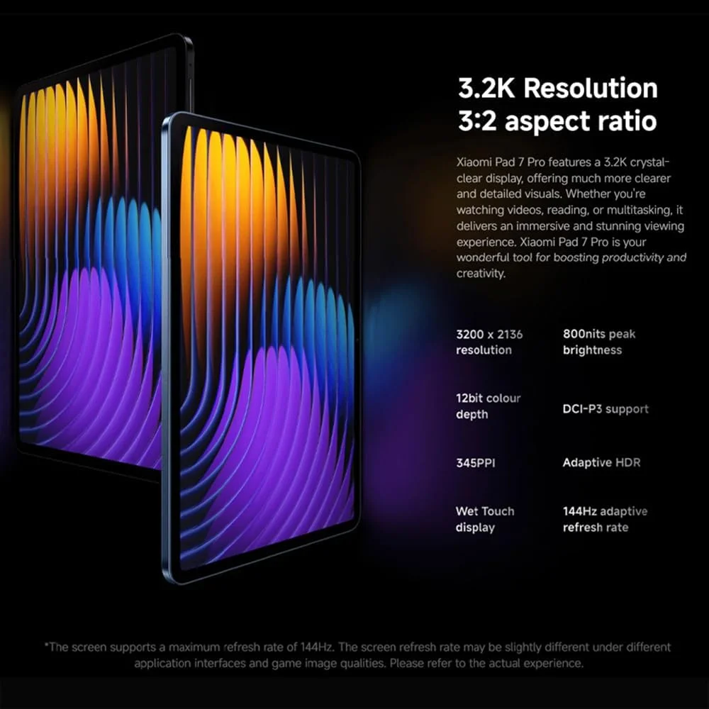 شیائومی پد 7 پرو نسخه Ai WiFi گلوبال (بدون قابلیت تماس یا پیامک) 11.2 اینچ 3.2K 144Hz 8850mAh بلوتوث 5.4 چهار بلندگو دوربین 50 مگاپیکسلی مدل 24091RPADG (سبز، 256 گیگابایت + 8 گیگابایت) شیائومی پد 7 پرو نسخه Ai WiFi گلوبال (بدون قابلیت تماس یا پیامک) 11.2 اینچ 3.2K 144Hz 8850mAh بلوتوث 5.4 چهار بلندگو دوربین 50 مگاپیکسلی مدل 24091RPADG (سبز، 256 گیگابایت + 8 گیگابایت)