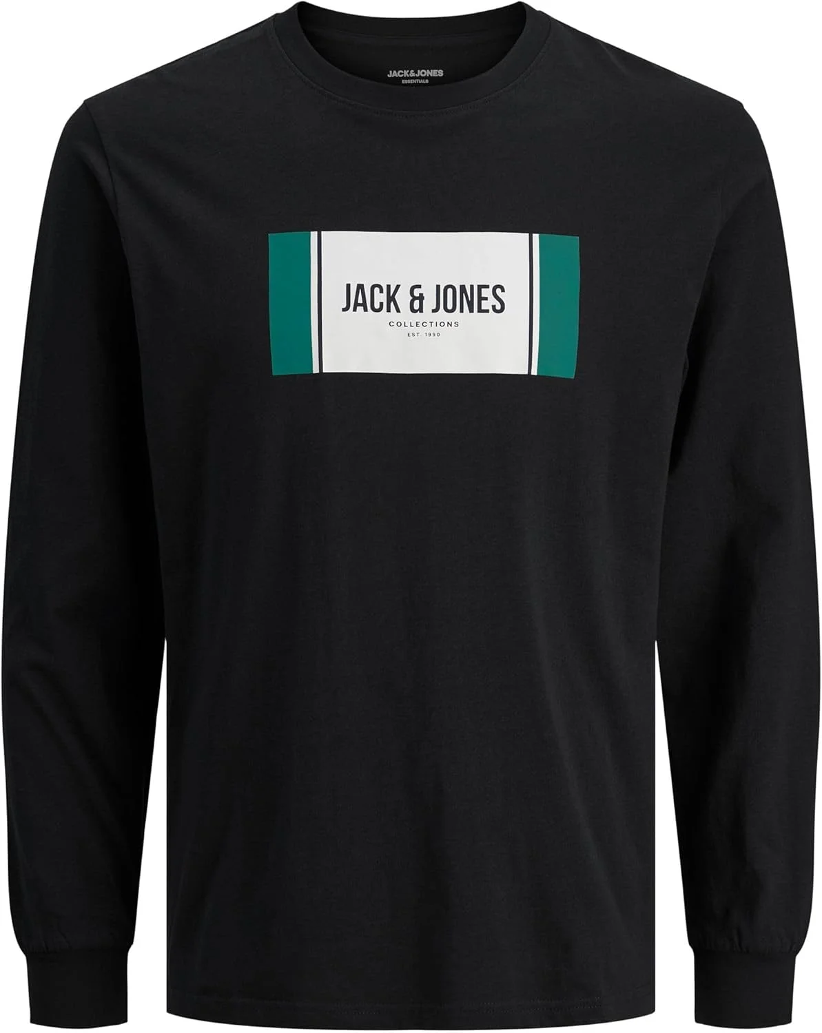 تی شرت آستین بلند یقه گرد مردانه جک اند جونز مدل Jjhayato Bts (تک عددی)