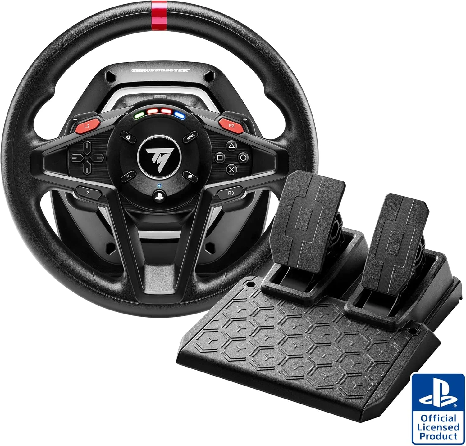 فرمان و پدال مسابقه ای Thrustmaster T128 - عملکرد بالا با فیدبک نیرو برای PC، PS4 و PS5، PS5 Pro