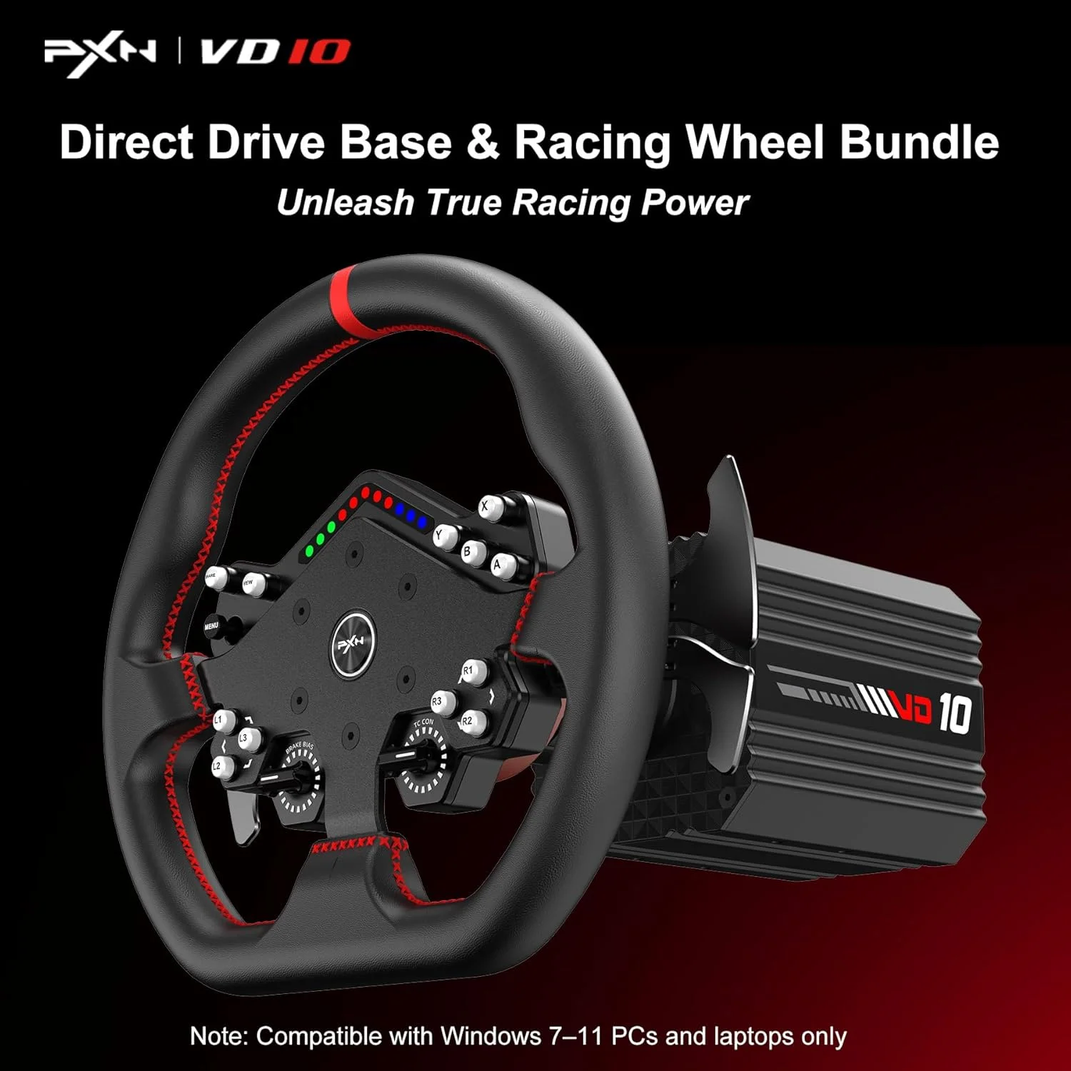 مجموعه فرمان مسابقه پیایکسان VD10 + W DS R2 - پایه درایو مستقیم VD10 با فرمان بازی W DS R2، فیدبک نیروی 10 نیوتنمتر، موتور سروو حرفهای - ست مسابقات شبیهساز برای ویندوز کامپیوتر مجموعه فرمان مسابقه پیایکسان VD10 + W DS R2 - پایه درایو مستقیم VD10 با فرمان بازی W DS R2، فیدبک نیروی 10 نیوتنمتر، موتور سروو حرفهای - ست مسابقات شبیهساز برای ویندوز کامپیوتر