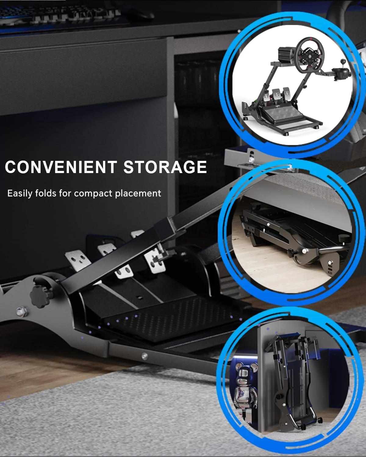 پایه فرمان بازی PXN A10 – پایه چرخ مسابقه ای تاشو و قابل تنظیم V3 PRO V900 V9 V99 V10, G25 G27 G29 G920 G923, T248 T300RS T500RS TS-PC پایه فرمان بازی PXN A10 – پایه چرخ مسابقه ای تاشو و قابل تنظیم V3 PRO V900 V9 V99 V10, G25 G27 G29 G920 G923, T248 T300RS T500RS TS-PC