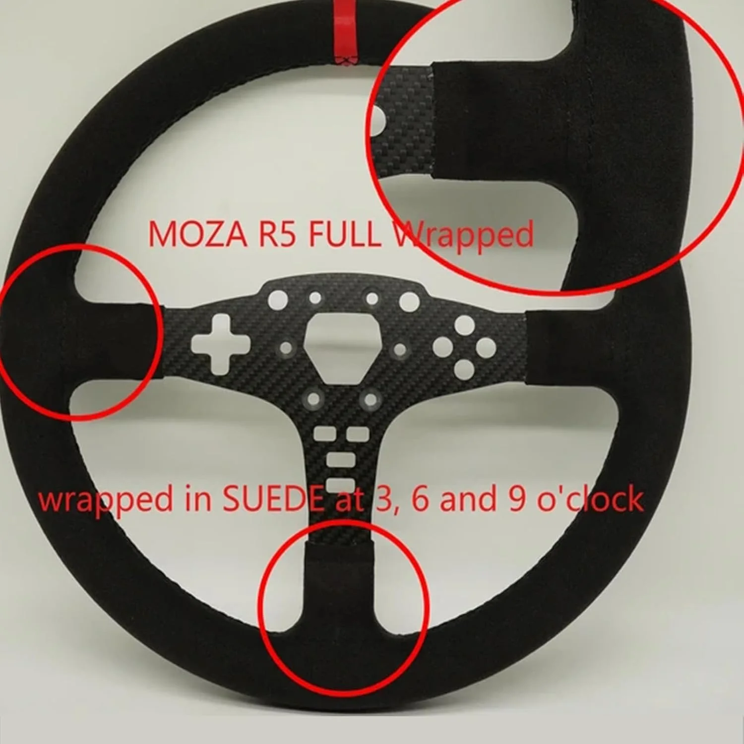 پنل جایگزین فرمان چرمی/جیر سبک وزن 13 اینچی برای فرمان مسابقه بازی MOZA R5 (با جیر کامل)، ZB207-1 پنل جایگزین فرمان چرمی/جیر سبک وزن 13 اینچی برای فرمان مسابقه بازی MOZA R5 (با جیر کامل)، ZB207-1