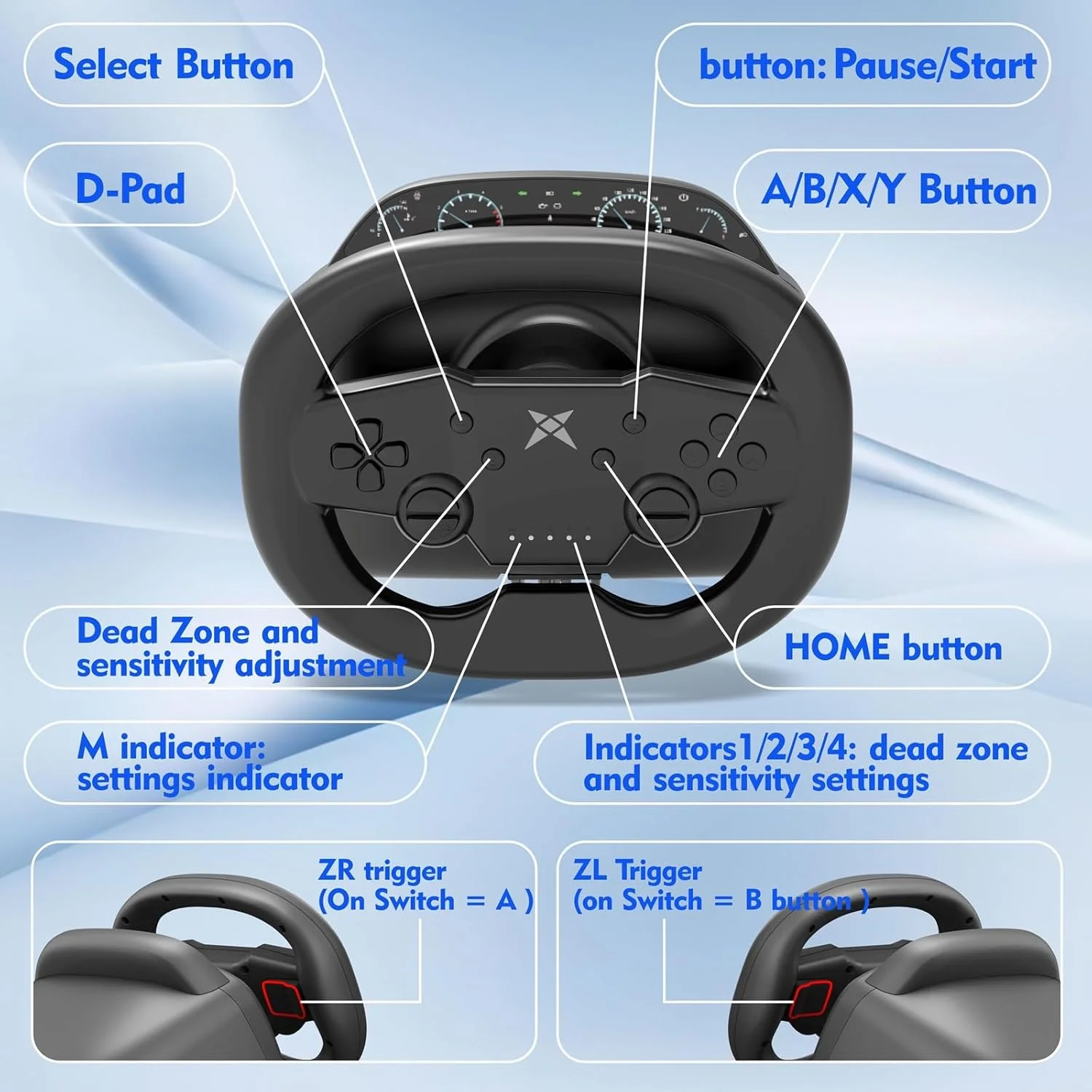 فرمان مسابقه بازی NBCP با پدال، فرمان بی سیم برای بازی های چند پلتفرمی: نینتندو سوییچ، کامپیوتر، PS4/PS3، iOS، بازی های مسابقه ای اندروید فرمان مسابقه بازی NBCP با پدال، فرمان بی سیم برای بازی های چند پلتفرمی: نینتندو سوییچ، کامپیوتر، PS4/PS3، iOS، بازی های مسابقه ای اندروید
