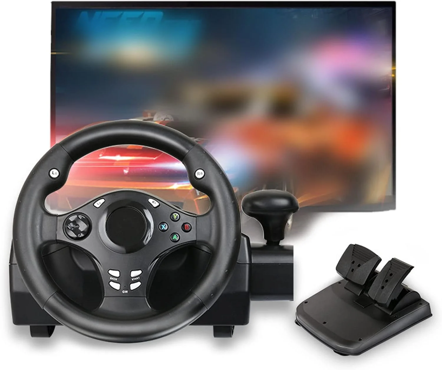 فرمان مسابقه ای فولاندا، فرمان مسابقه ای نیروی محرکه 7 در 1 و پدال های کف، فرمان مسابقه ای بازی USB PC جهانی 270 درجه برای PC، برای PS3، برای Xbox One، برای Xbox، برای 360