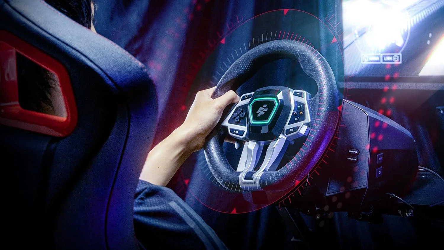 فرمان مسابقه فیدبک نیرو Flashfire F107 IMOLA، پدال ها، شیفتر، سنسور اثر هال، عملکرد فیدبک لرزشی، چرخش قابل تنظیم 270 درجه و 900 درجه، قرمز/مشکی برای PS4، XBOX X/S و One، سوییچ، PC فرمان مسابقه فیدبک نیرو Flashfire F107 IMOLA، پدال ها، شیفتر، سنسور اثر هال، عملکرد فیدبک لرزشی، چرخش قابل تنظیم 270 درجه و 900 درجه، قرمز/مشکی برای PS4، XBOX X/S و One، سوییچ، PC